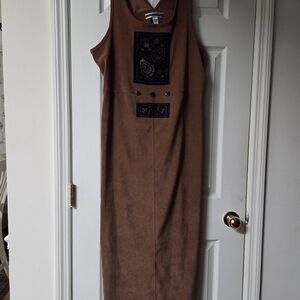 Amanda Smith Brown Maxi Dress with Black Detail
